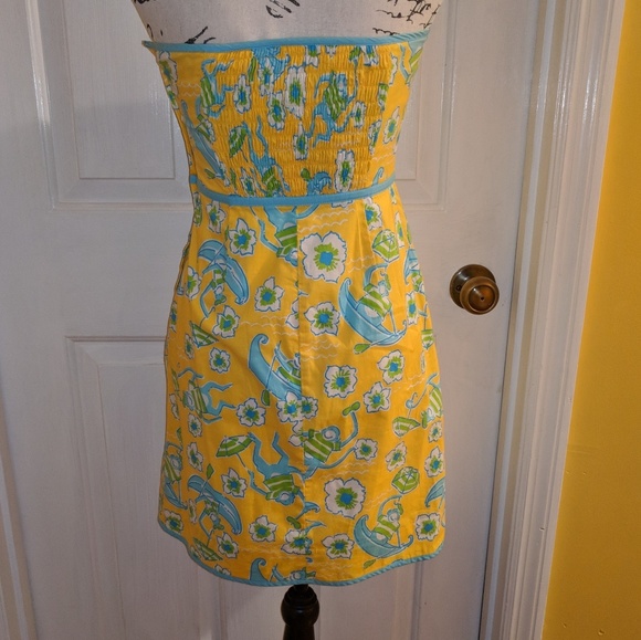 Lilly Pulitzer Les Monkey Strapless Dress - Picture 6 of 6